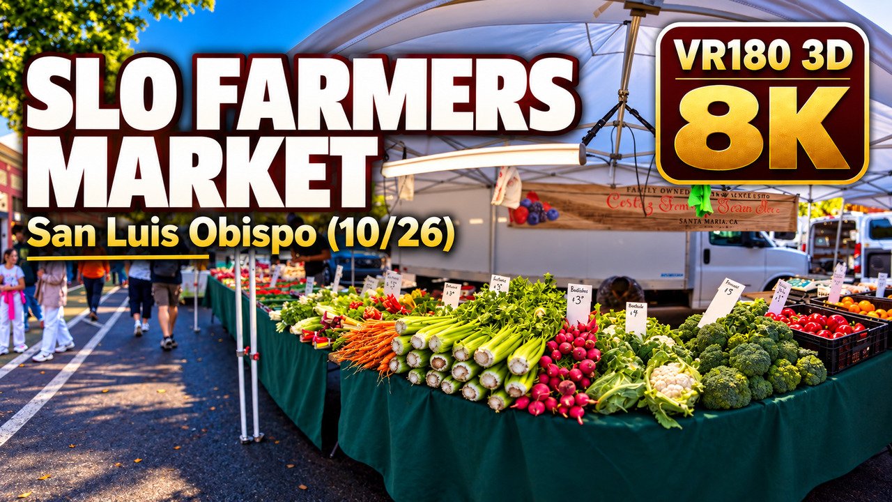 San Luis Obispo Farmers Market VR180 3D virtual reality photo presentation