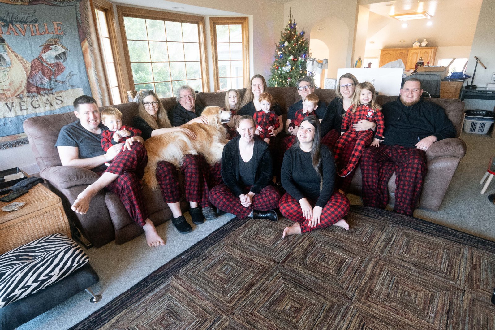 Keith Byrd with his family at Christmas 2021