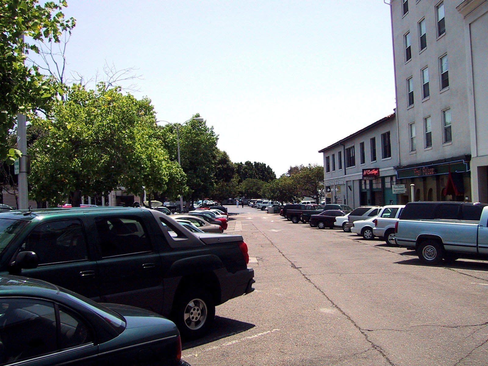 Court Street parking lot in downtown San Luis Obispo on its last day, August 1, 2003