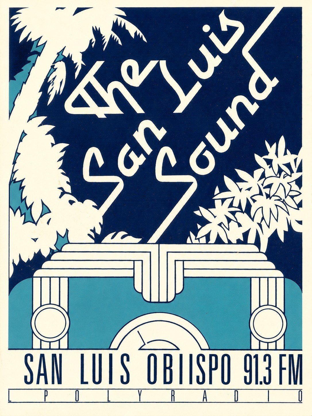 Vintage KCPR 91.3 FM San Luis Obispo decal with The San Luis Sound artwork