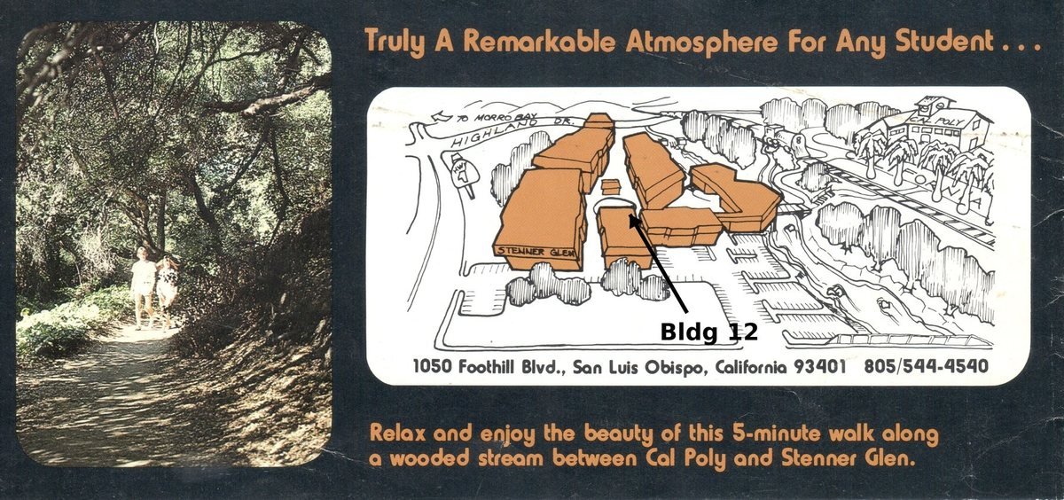 Stenner Glen brochure map with Building 12 marked